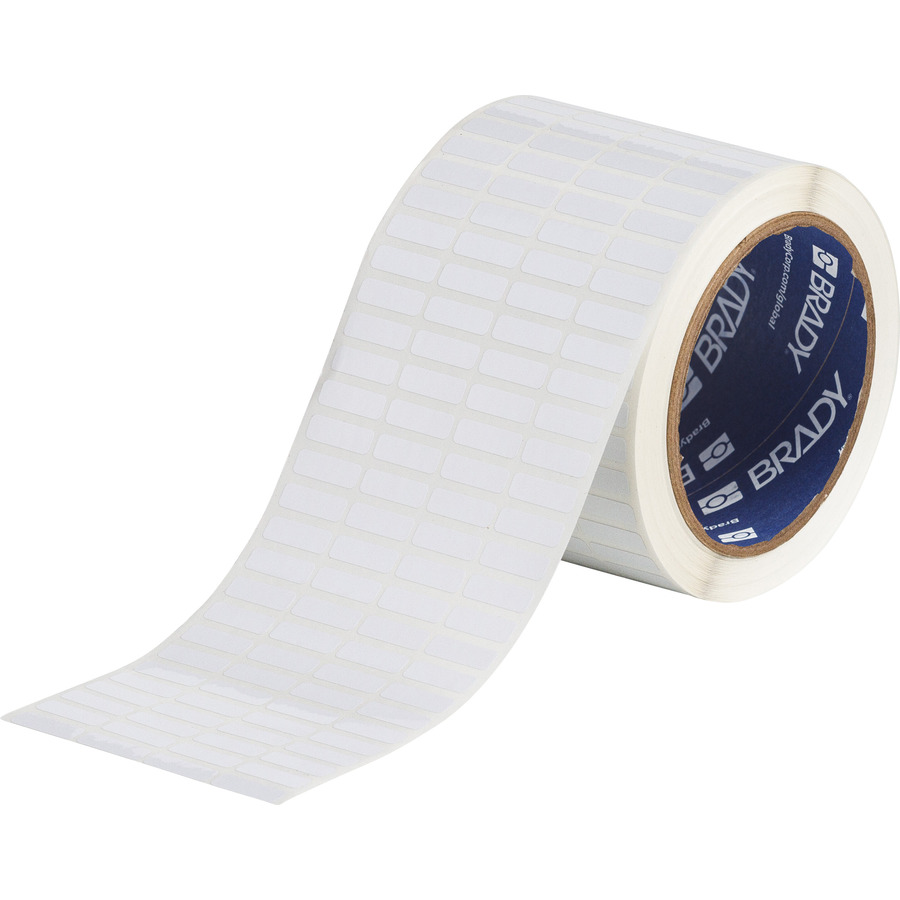 Brady THT-1-473-10 Thermal Transfer Label, .75"W x .25"H, 10k/Roll