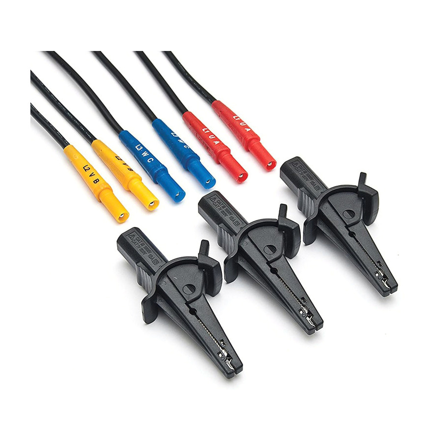 Amprobe TL300 Test Leads Set W/Alligator Clips (Red,Black,Yellow),Case