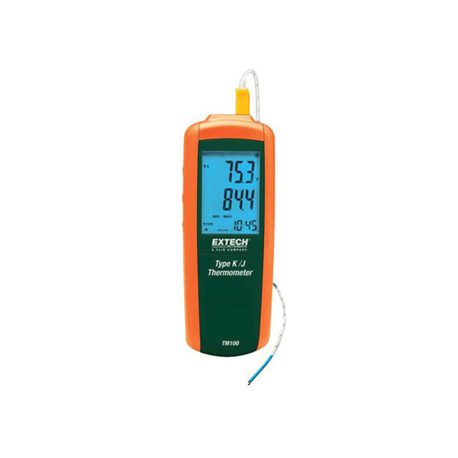 Extech TM100-NIST Type K/J Single Input Thermometer with NIST