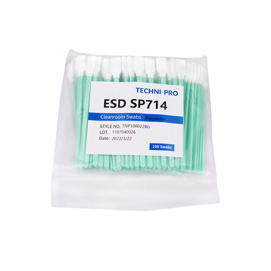 Techni-Pro PSWB714 Cleanroom ESD Polyester Knit Swab, Static Dissipative Poly Handle, 100/Bg