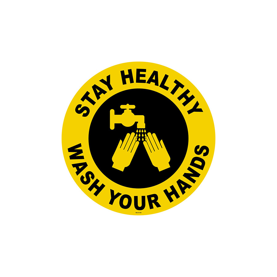 Stranco FS-17-710 Stay Healthy, Wash Your Hands Sign, 17" diameter