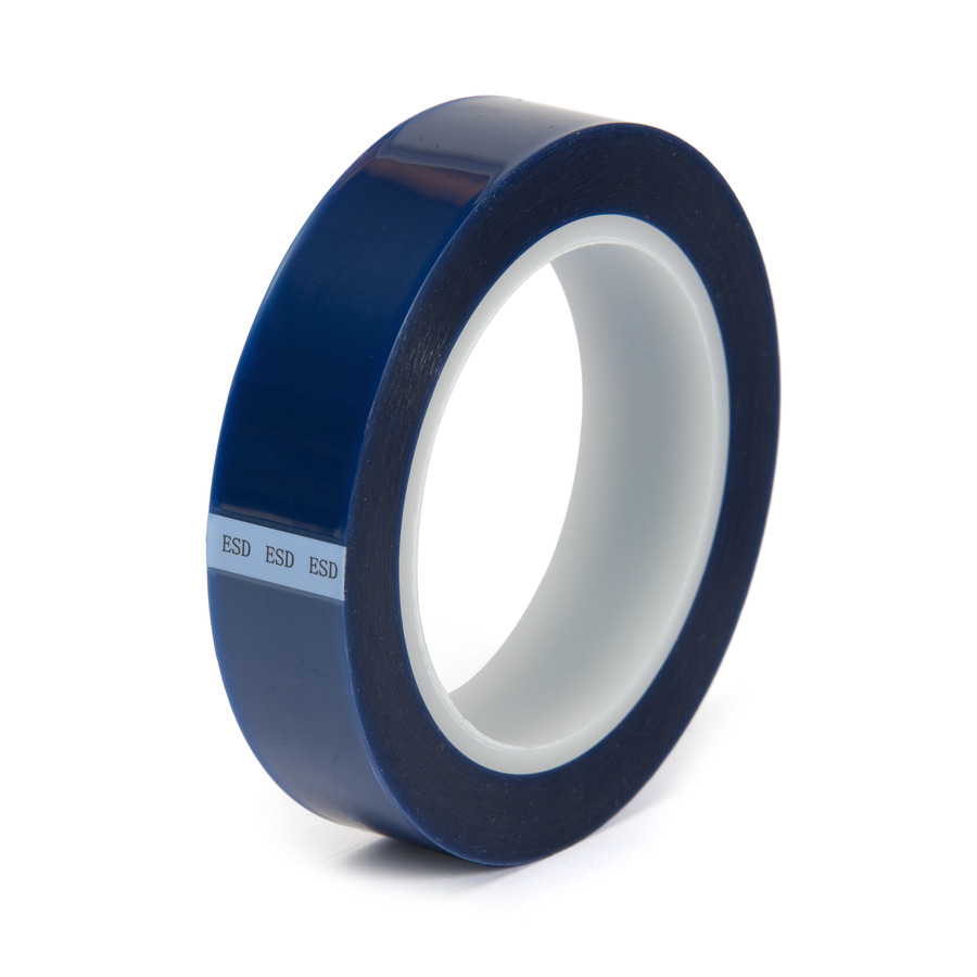 Techni-Pro TST-5958-1-X72YD-BLUE ESD Poly Tape, 1"x72 Yds, 3" Core 2.5mil Blue