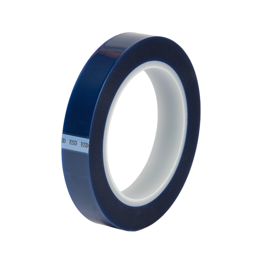 Techni-Pro TST-5958-3-4X72YD-BLUE ESD Poly Tape, 3/4"x72 Yds 3" Core 2.5mil Blue