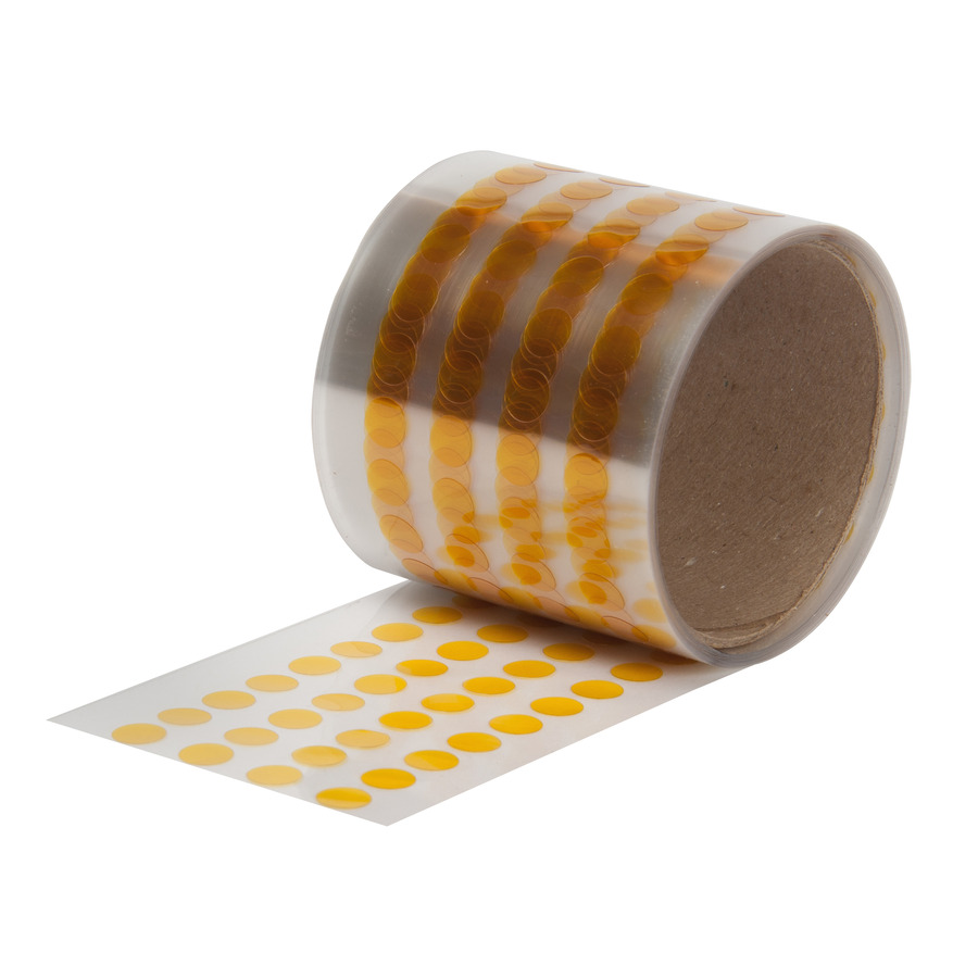 Techni-Pro TST-KP-0390 Kapton Disc, .390", 3" Core, 2.5 mil, Amber, 2000/Roll