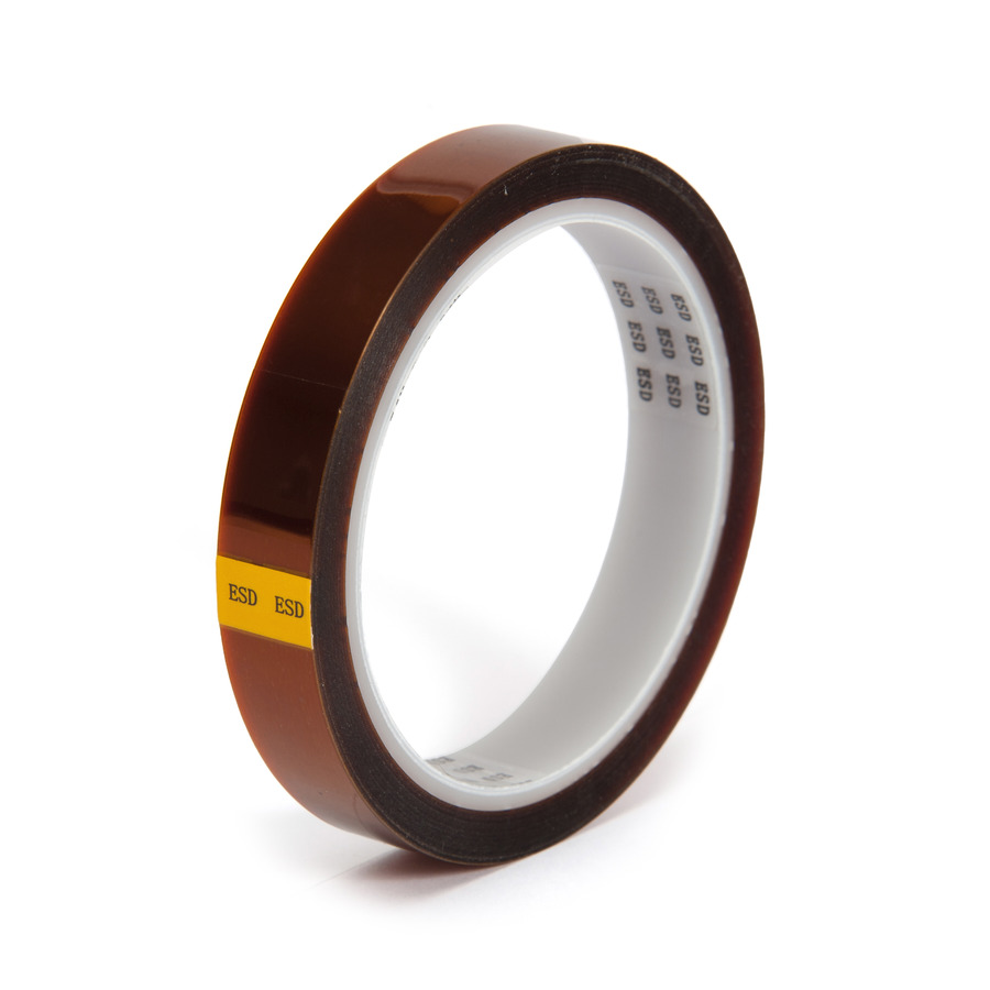 Techni-Pro TST-LSK-0625 Kapton Tape, Low Static , 5/8"x36 Yds, 3" Core, 2.5 mil, Silicone Adhesive