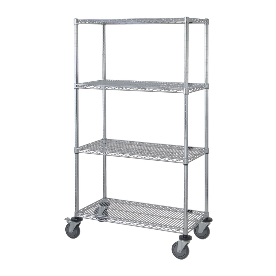 Techni-Pro TST-MSU1872-4-63 Mobile Shelving Unit, 18" X 72" X 63", Steel, 4-Shelf