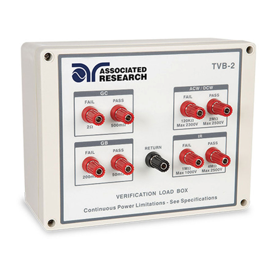 Associated Research TVB-2 Test Verification Box, Go/No-Go, CE Listed, For All Models But 620L