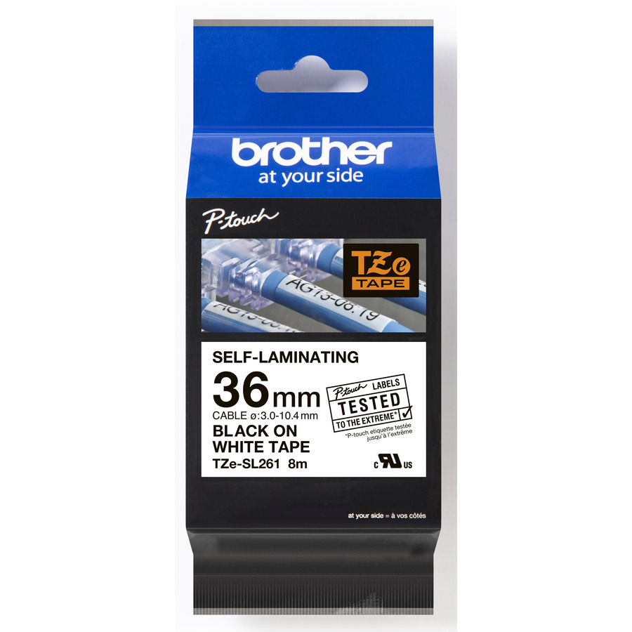 TestEquity: Brother TZESL261 Label Tape, Self Laminating, 1.4