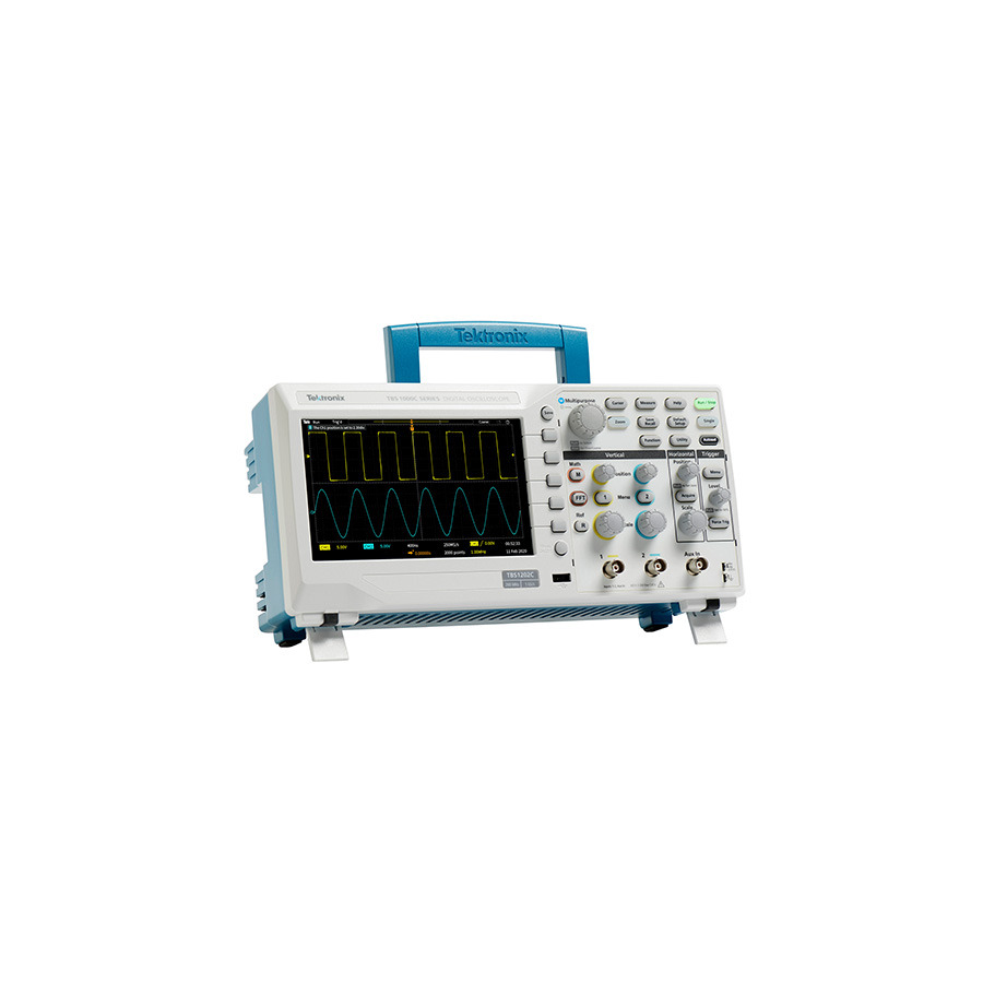 Tektronix TBS1202C Digital Storage Oscilloscope, 2 CH, 200 MHz, 1 GS/s, 20 kpts, TBS1000C Series