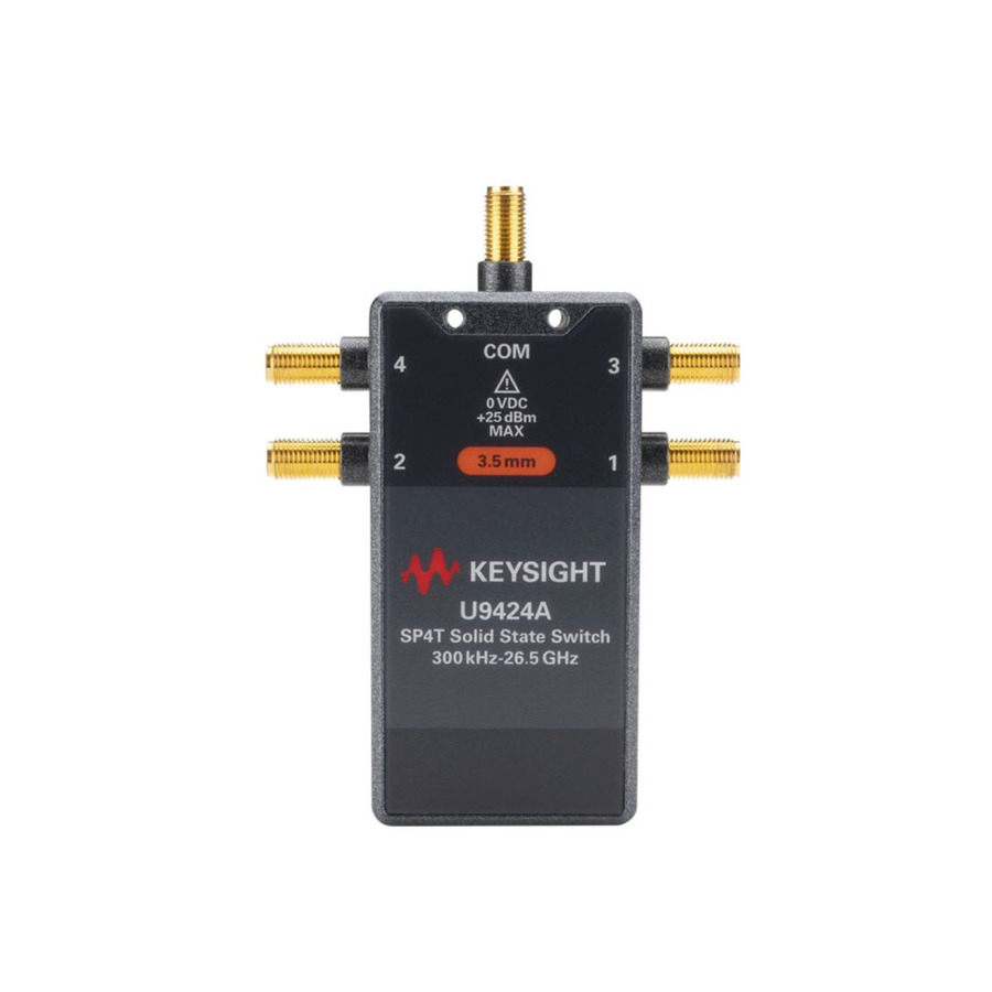 Keysight U9424A/001/101 Solid State FET Switch, 300 kHz-26.5 GHz, SP4T, Solder Wire, U942xA/B/C Series