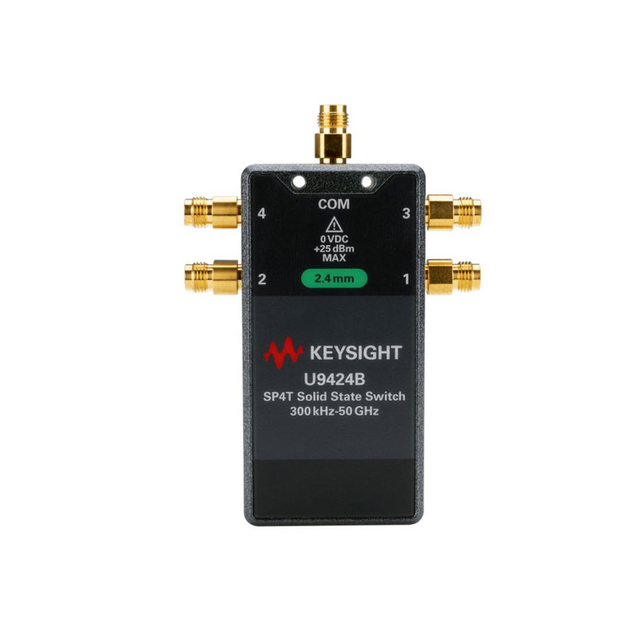 Keysight U9424B/001/101 Solid State FET Switch, 300 kHz-50 GHz, SP4T, Solder Wire, U942xA/B/C Series