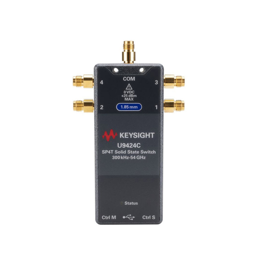 Keysight U9424C/001/101 Solid State FET Switch, 300 kHz-54 GHz, SP4T, Solder Wire, U942xA/B/C Series