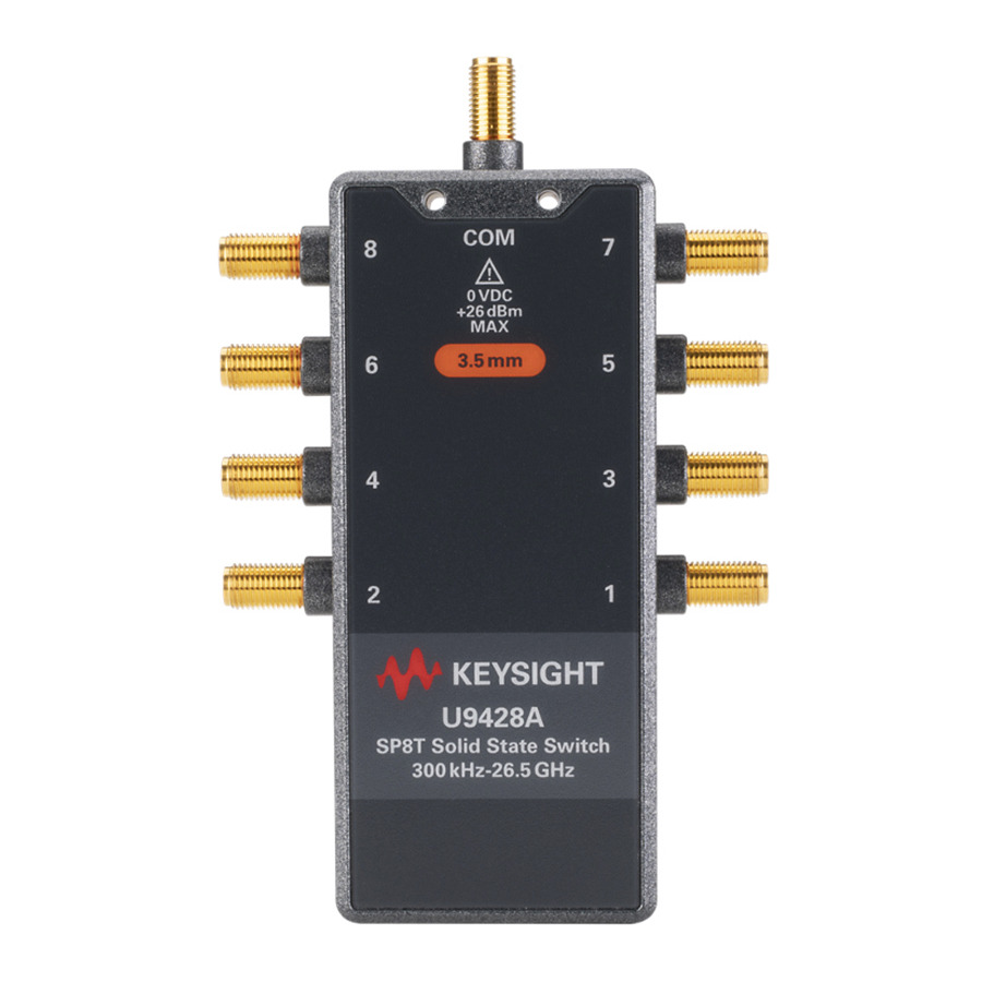 Keysight U9428A/001/101 Solid State FET Switch, 300 kHz-26.5 GHz, SP8T, Solder Wire, U942xA/B/C Series