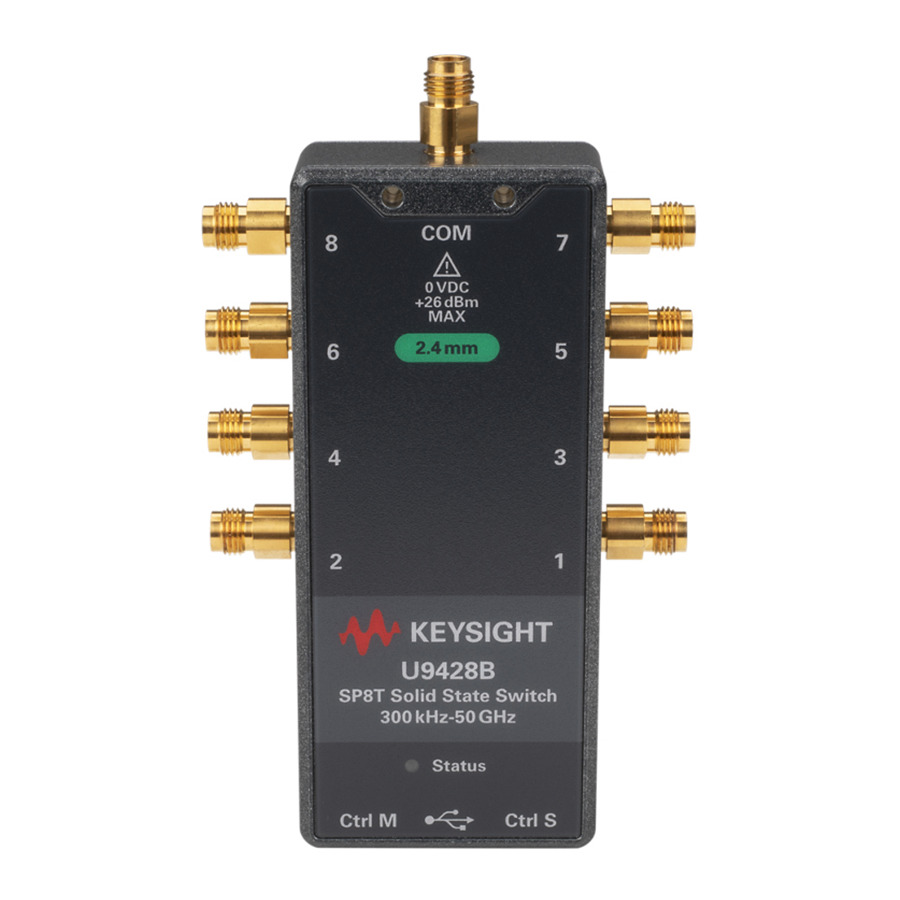 Keysight U9428B/001/101 Solid State FET Switch, 300 kHz-50 GHz, SP8T, Solder Wire, U942xA/B/C Series