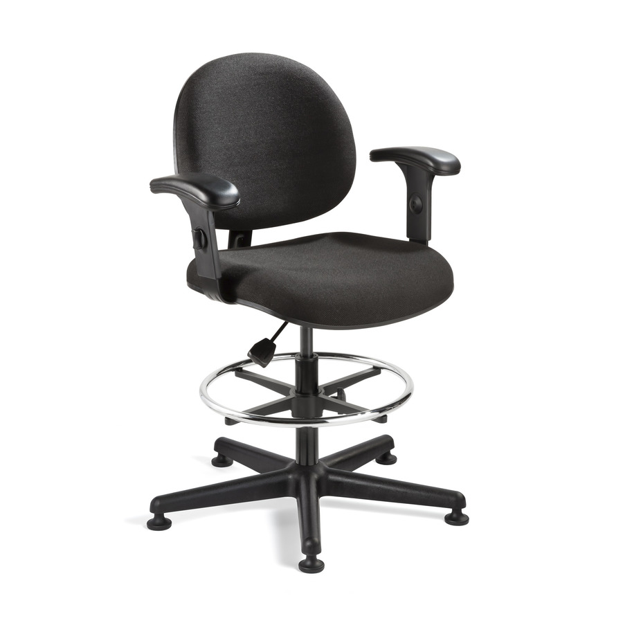 TestEquity: Bevco V4507HC-BLK-AV Fabric Chair, Nylon Base, HF