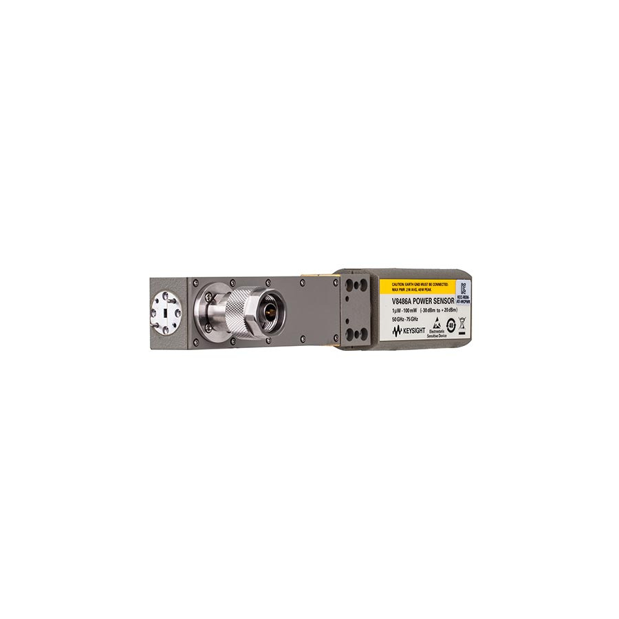 Keysight V8486A/100 Waveguide Power Sensor, 50 GHz to 75 GHz, -30 to +20 dBm, V-Band, 8486A Series