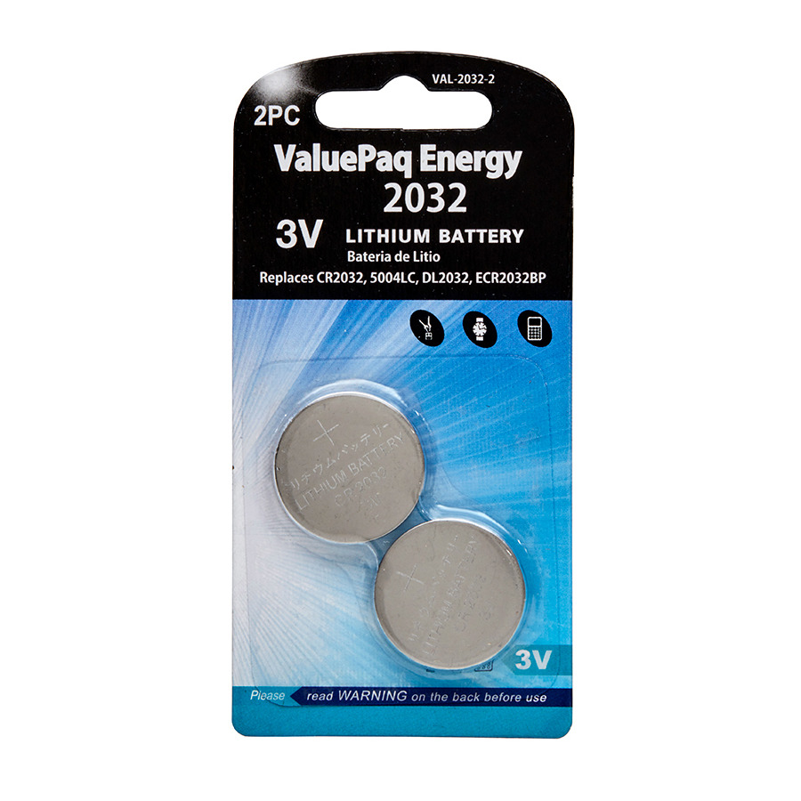 Ultralast VAL-2032-2 Coin Cell Battery, 3V, 220 mAh Capacity, Lithium, 2/pk