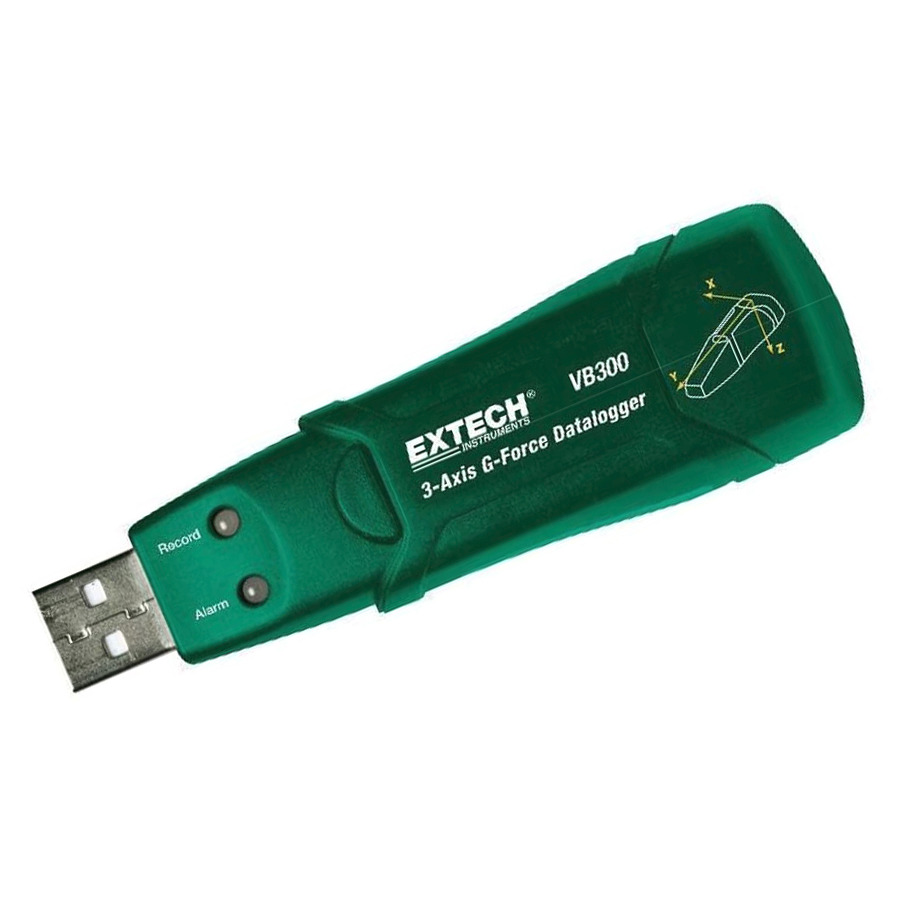 Extech VB300 Vibration Datalogger, 3-Axis G-Force, USB