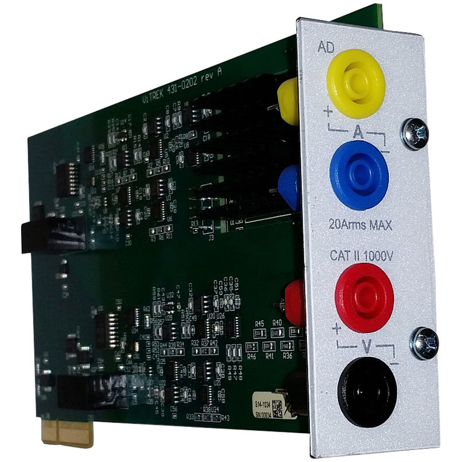 Vitrek SD Standard Dual Current Channel Card, Dual Current Shunt Input, 4 x 1.5 m HD Test Leads, PA900 Series