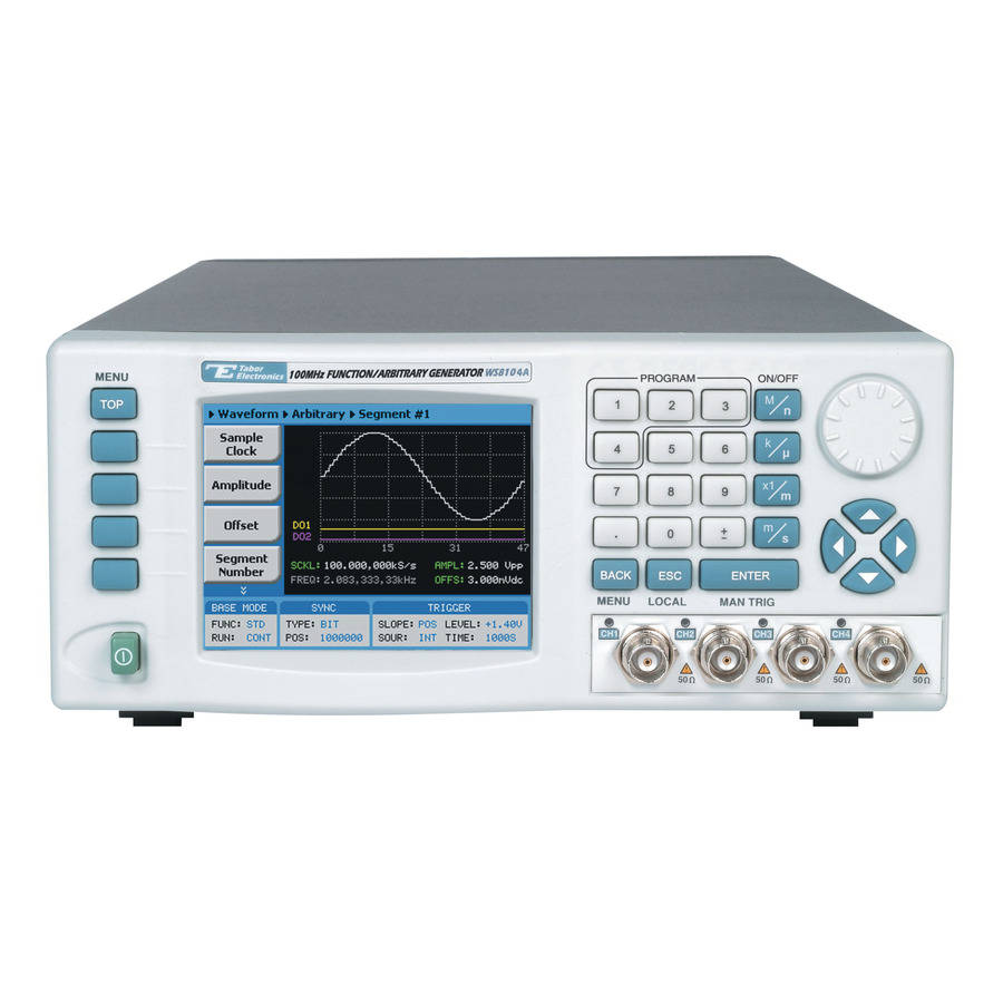 Tabor WS8104A Arbitrary/Function Generator, Four Channel, 100MHz, WS Series