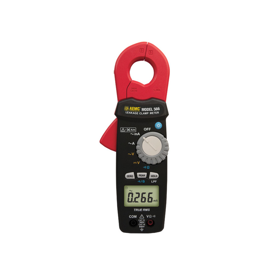 AEMC Instruments 566 Clamp Meter, 600V, 60A, 23mm, Leakage Current Test, 560 Series