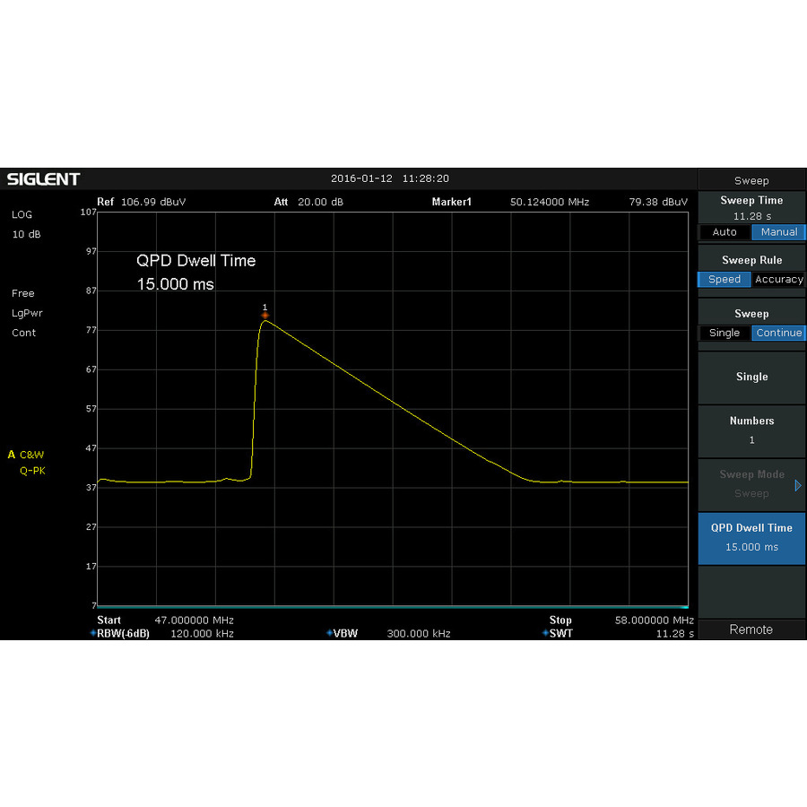 Siglent SSA3000XP-EMI EMI Measurement Kit Software Option, RBW 200/9k/120k/1M , SSA3000X+ Series