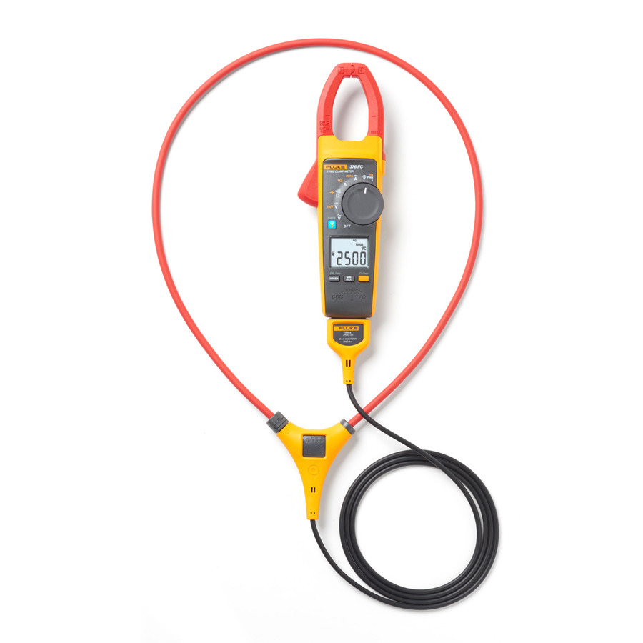 Fluke FLK-376FC-IFLEX36 AC/DC Clamp Meter, True-rms, iFlex, 500Hz, CAT3, CAT4, FC Series