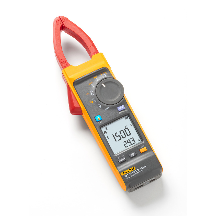 Fluke FLUKE-393 FC Solar Clamp Meter, Cat 3 1500V TRMS Wireless Clamp W/Iflex, 393 Series