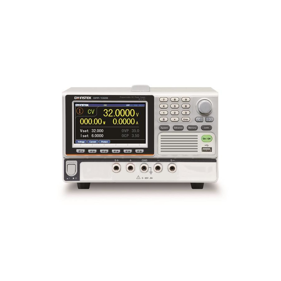 Instek GPP-1326 (LAN) DC Power Supply, Single Output, 32V/6A, RS-232/USB/LAN, GPP Series