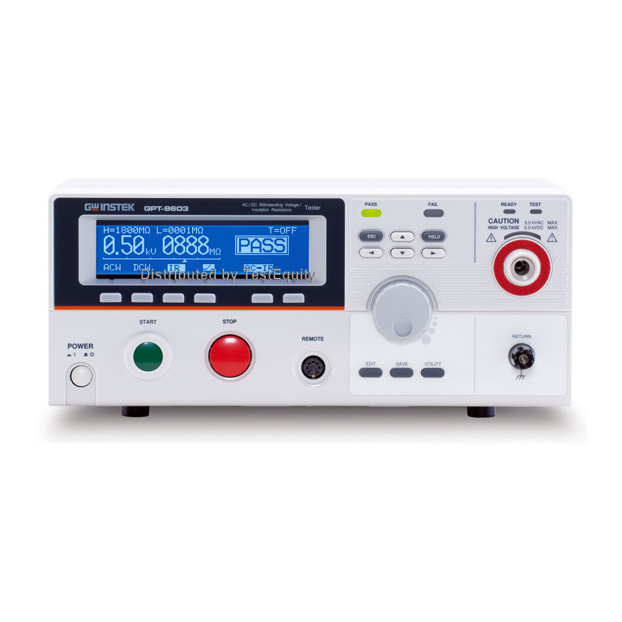 Instek GPT-9603 AC Withstanding Voltage/Insulation Resistance Tester