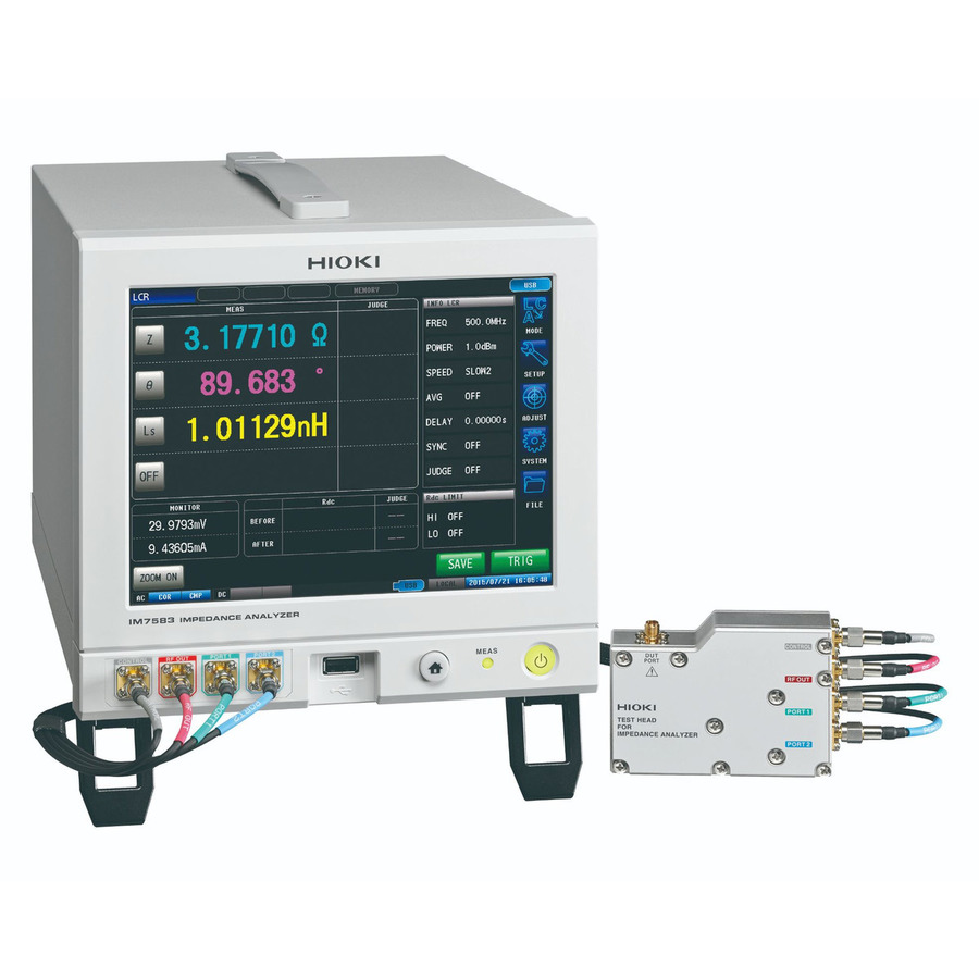 Hioki IM7583-01 Impedance Analyzer, 1 MHz-600 MHz, 100 mOhms to 5 kOhms, w/1m Cable, IM7580 Series