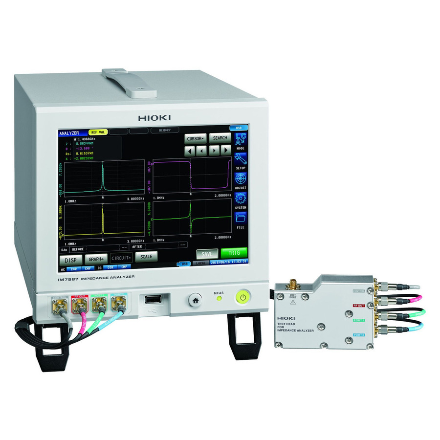 Hioki IM7587-01 Impedance Analyzer, 1 MHz-3 GHz, 100 mOhms to 5 kOhms, w/1m Cable, IM7580 Series