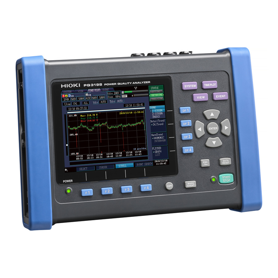 Hioki PQ3198 Power Quality Analyzer, 6000 V, 2 kHz to 80 kHz, Class S, PQ3100 Series