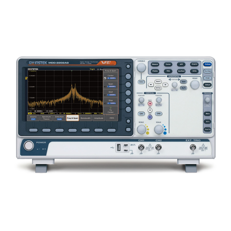 Instek MDO-2202AG Mixed Domain Oscilloscope