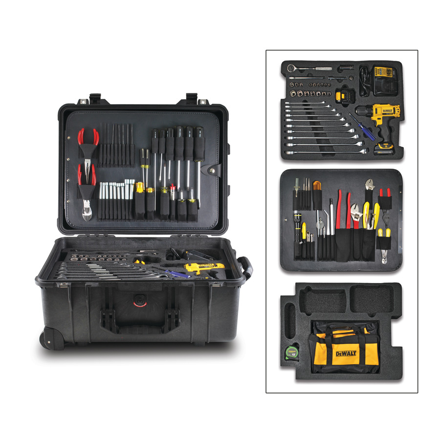 Jensen Tools JTK-1012 Electro-Mechanical/Industrial Kit in Mil-Standard Wheeled Case