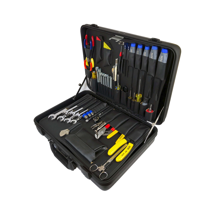 Jensen Tools JTK-32S Electronic Equipment Installation & Service Kit in Slimline Poly Attache Case