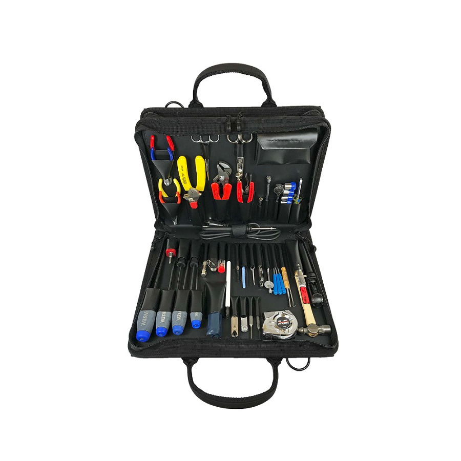 Jensen Tools JTK-47DBLB Field Engineer's Kit in Double-Sided Black Ballistic Nylon Case