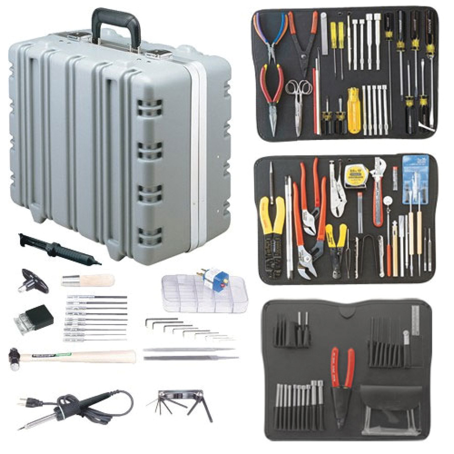 Jensen Tools JTK-87DST3-E Inch/ Metric Kit in Super Tough Case, 9-1/4" Deep- Contains 220V Solder Iron