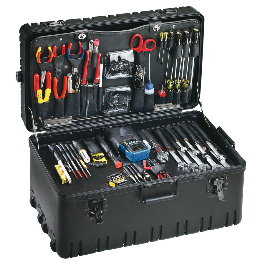 Jensen Tools JTK-91LW Inch Electro-Mech. Installer's Kit in Roto-Rugged™ Wheeled Case