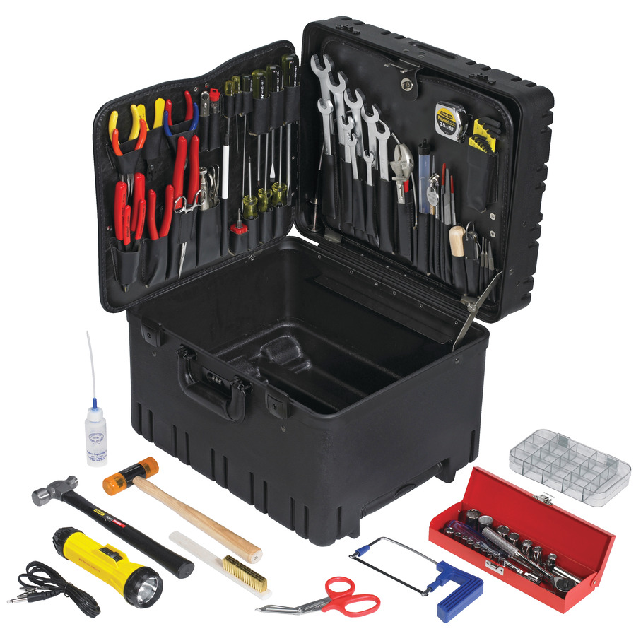 Jensen Tools JTK-91WW Inch Electro-Mech. Installer's Kit in Roto-Rugged™ Wheeled Case