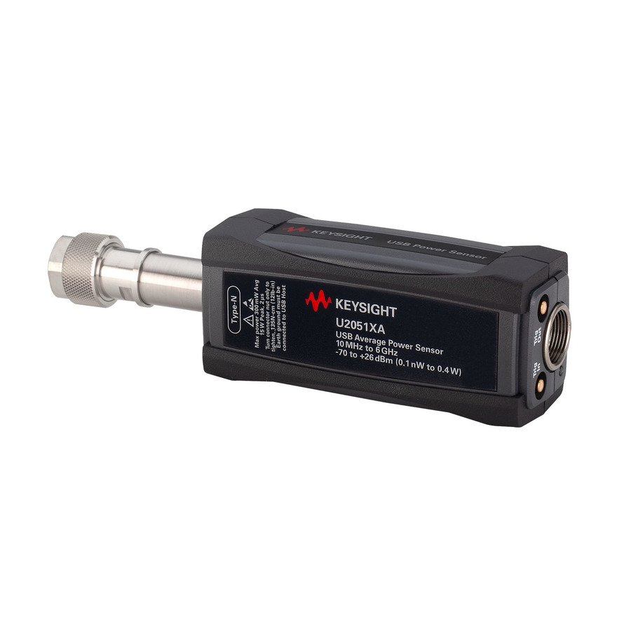 Keysight U2051XA/100/U2000A-301 Average Power Sensor, 10MHz-6GHz, 5 ft USB Cable, UL2050X Series