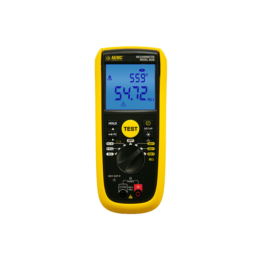 AEMC Instruments 6528 Megohmmeter, Digital, 250 to 1kV, 420kOhm, Alarm, Timer, 6500 Series