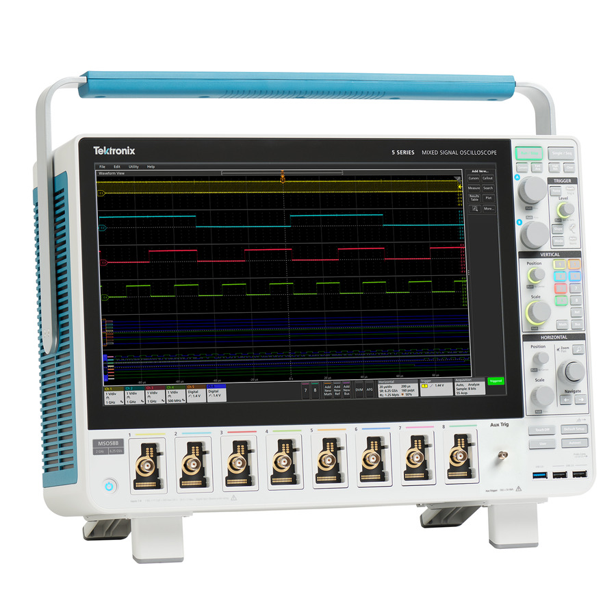 Tektronix MSO58B/5-BW-500 Mixed Signal Oscilloscope, 8+64 CH, 500 MHz, 6.25 GS/s, 5 Series B MSO