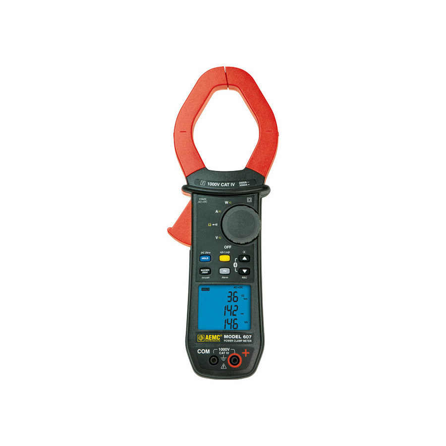 AEMC Instruments 607 Clamp Meter, 1000V, 2000/3000A, TRMS, Multifunction, 400 Series