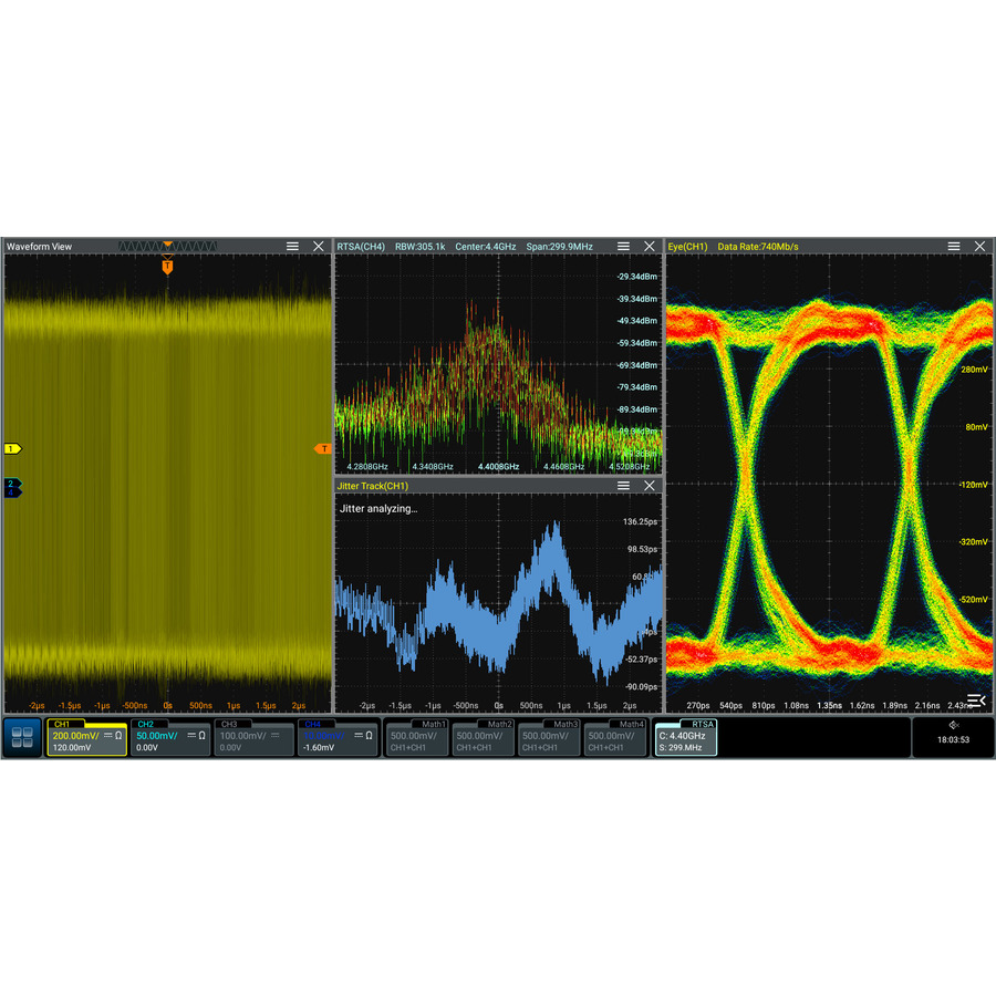 RIGOL DS70000-JITTA Real-time Eye Diagram and Jitter Analysis Option, DS70000 Series