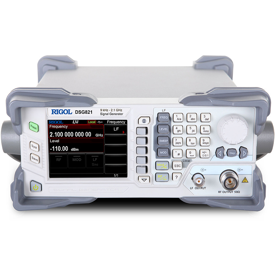 RIGOL DSG821-OCXO RF Signal Generator, 9kHz to 2.1GHz, 0.01Hz Res, OCXO Clock, DSG800 Series