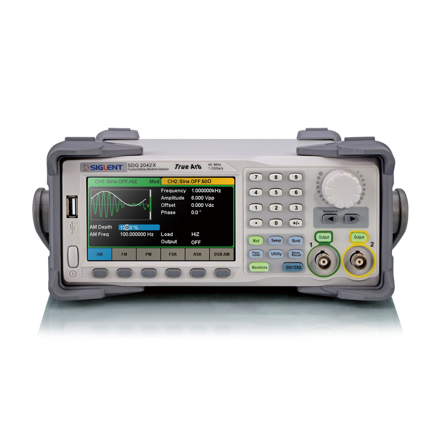 Siglent SDG2082X Function/Arbitrary Waveform Generator, 80MHz, 2CH, 1.2GSa/s, SDG2000X Series