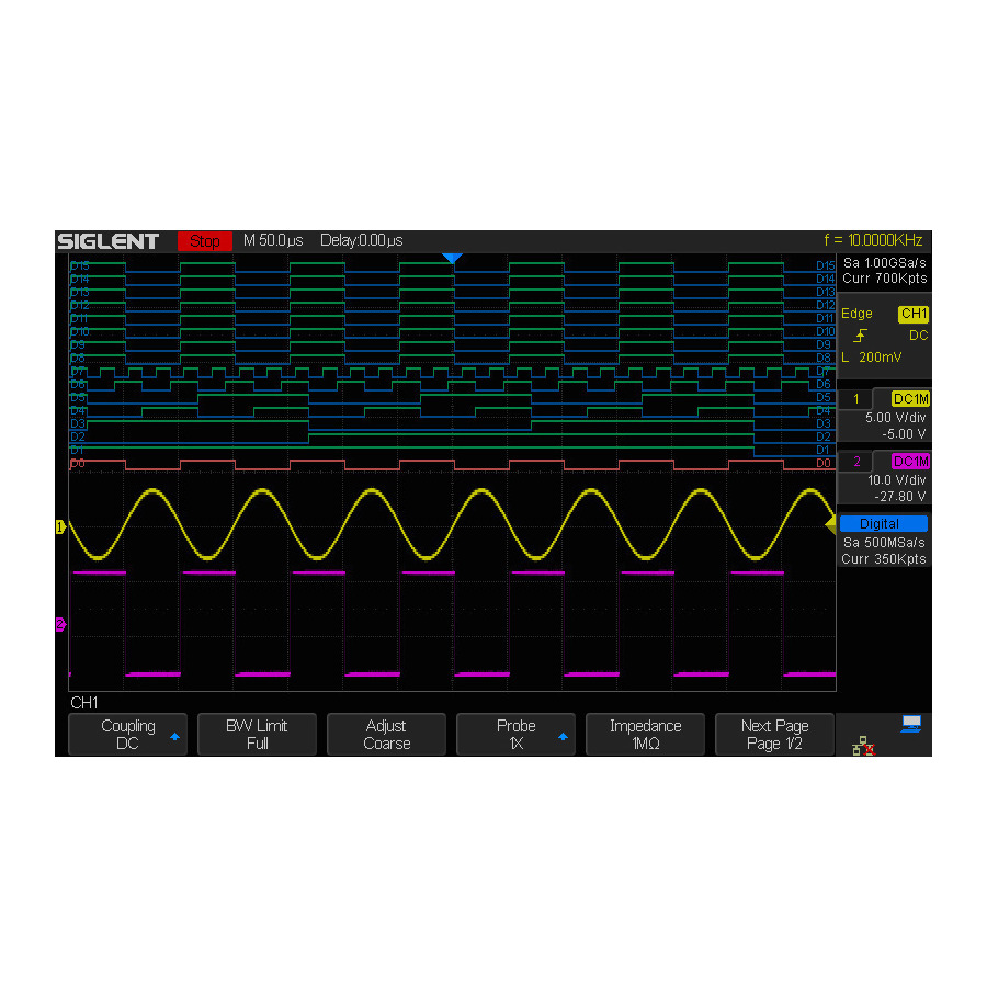 Siglent SDS1000X-E-16LA MSO Function Software Option, SDS1000X-E Series