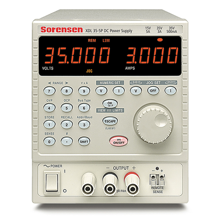 Sorensen XDL56-4P DC Linear Power Supply, Single Output, 4A, 56V, 112W, 115/230VAC, XDL Series