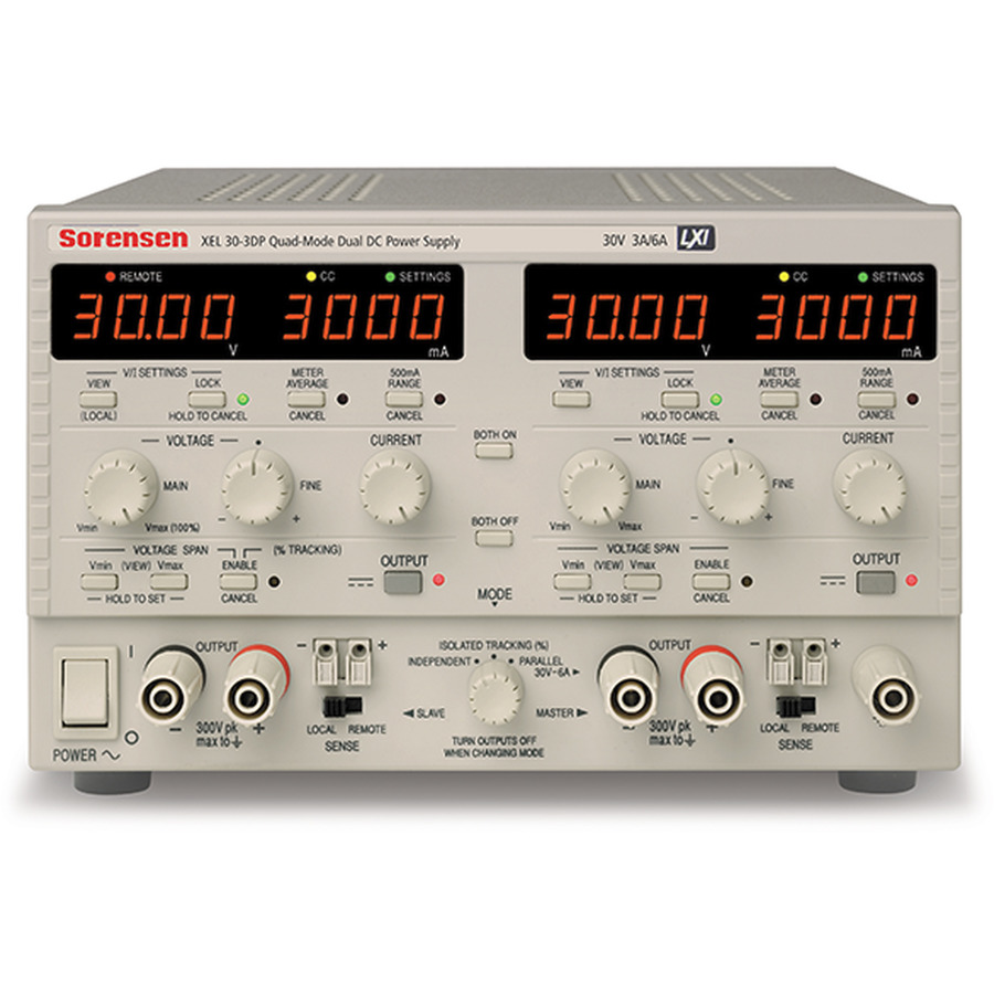 TestEquity: Sorensen XEL30-3D DC Linear Power Supply, Dual Output